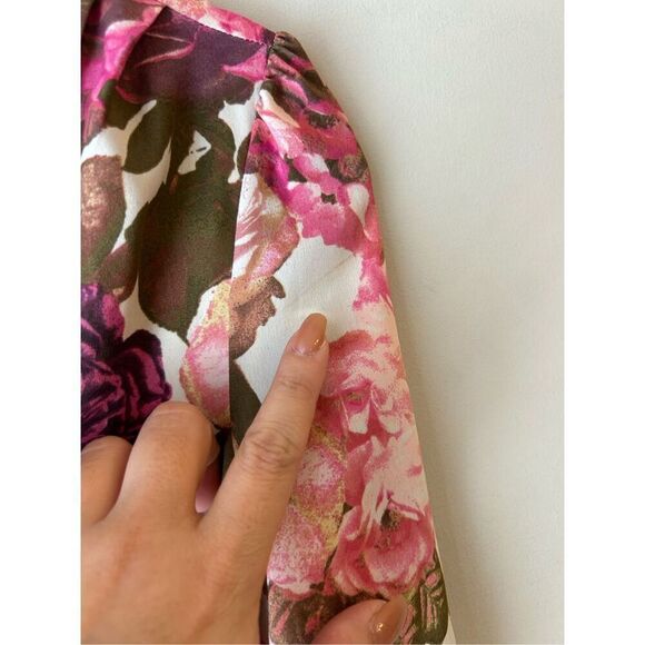 Leith pleated skirt floral dress size M Spring Easter Colorful - Picture 10 of 10